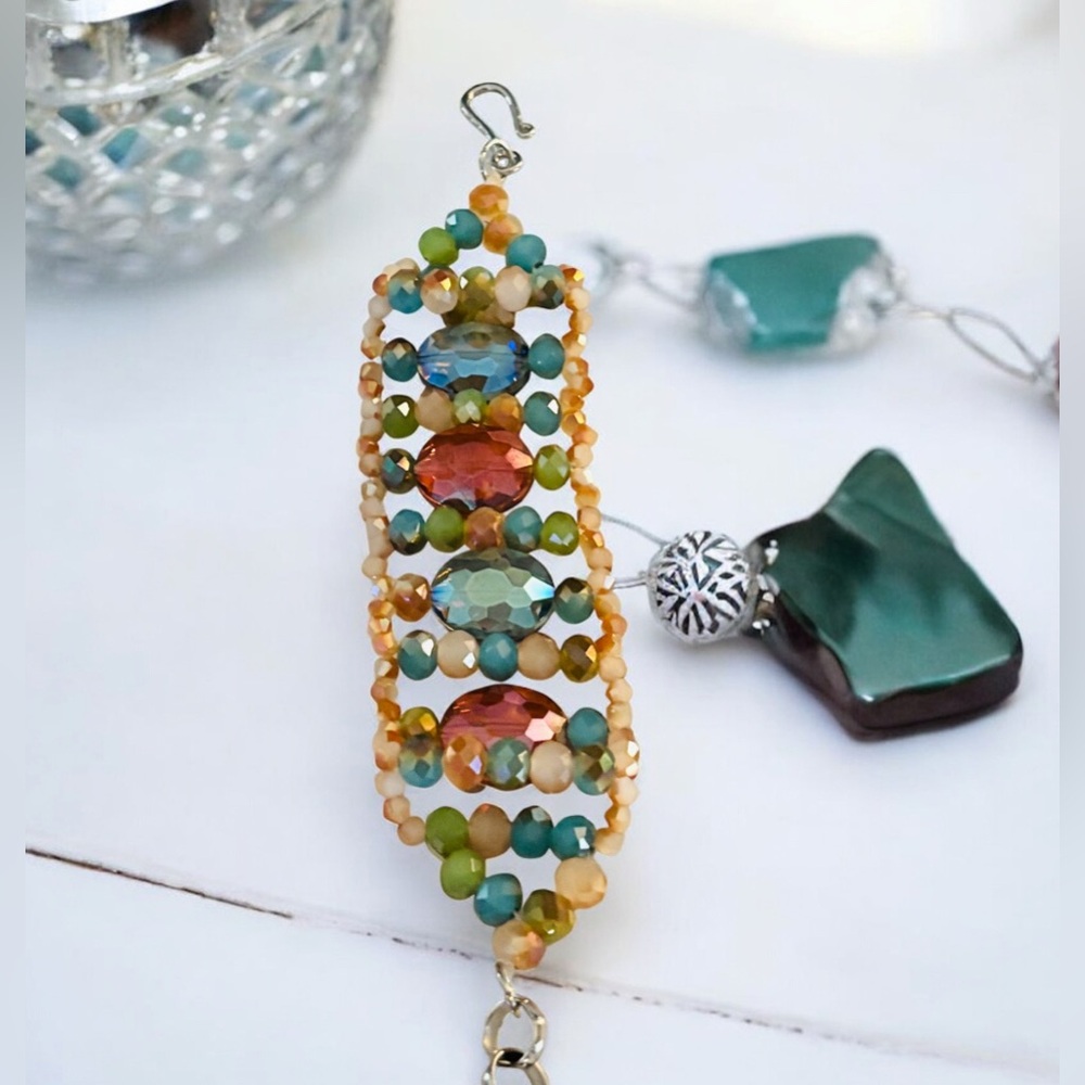 Sassy Jones Sienna Sage Malia Beaded Bracelet